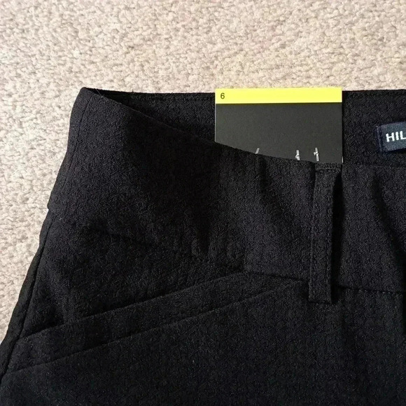 NWT Hilary Radley Black Pants Slim Leg Textured Stretch Size 6 Ankle-length Pant - Picture 4 of 11